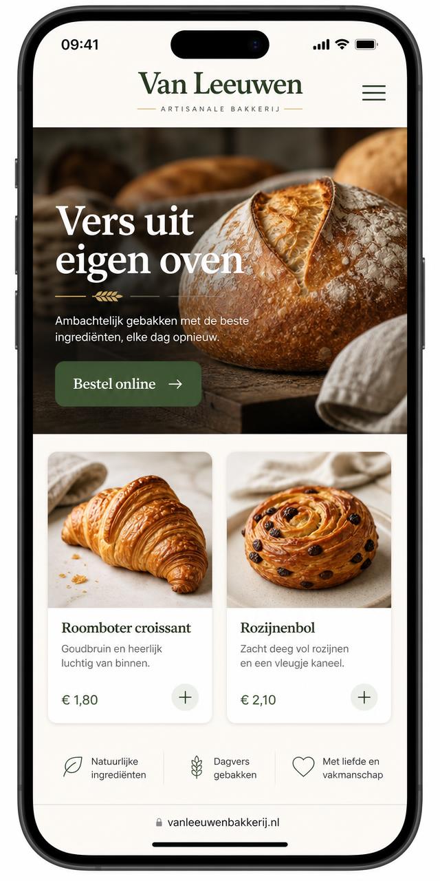 Mobiele weergave Ambachtelijke bakker